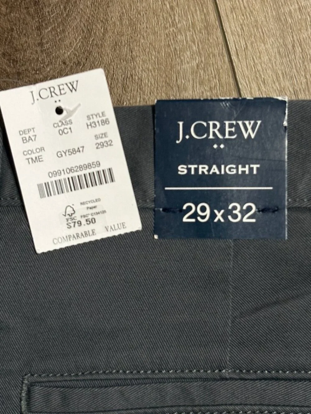 NWT J.CREW Flex Straight Fix Chino Pants Men's 29x32